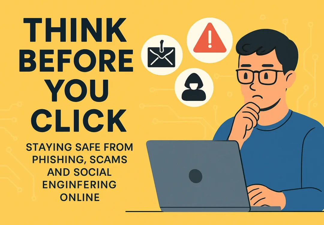 Think Before You Click: Staying Safe from Phishing, Scams, and Social Engineering Online