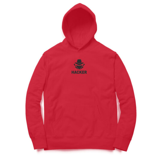 Red Hacker Icon Unisex Hoodie